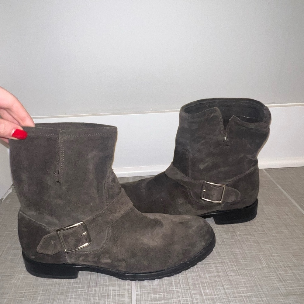 Gray Suede Frye Veronica Boot - 8.5 Women